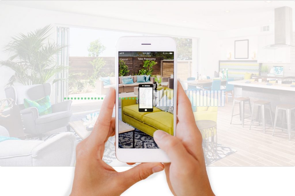Example of Zillow's virtual 3D Home tours app used for real estate digital marketing.