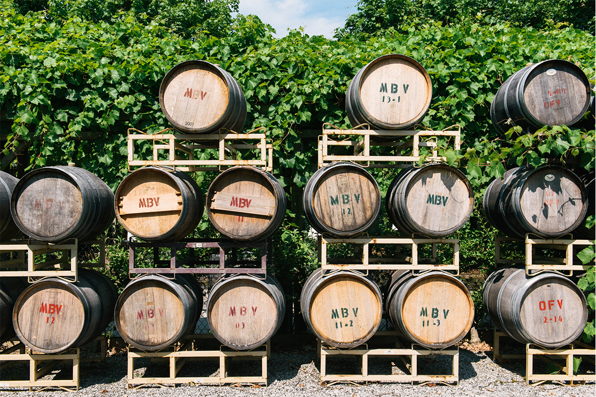image of barrels at lenz winery best wineries on the north fork of long island
