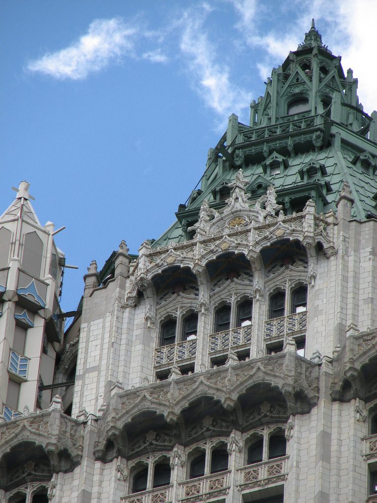 A closer look at the terra cotta detailing on the Woolworth Building.Source: Michael Daddino via Flickr Creative Commons