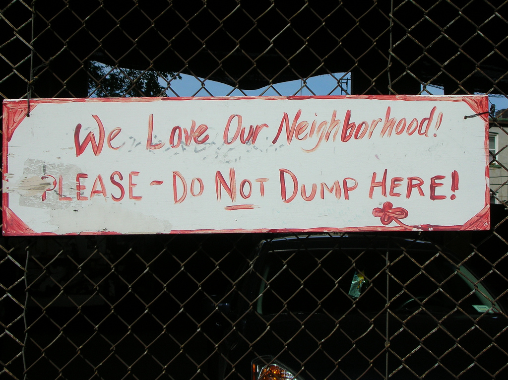 A sign in Gowanus pleads respect of the canal.Source: postopp1 via Flickr Creative Commons