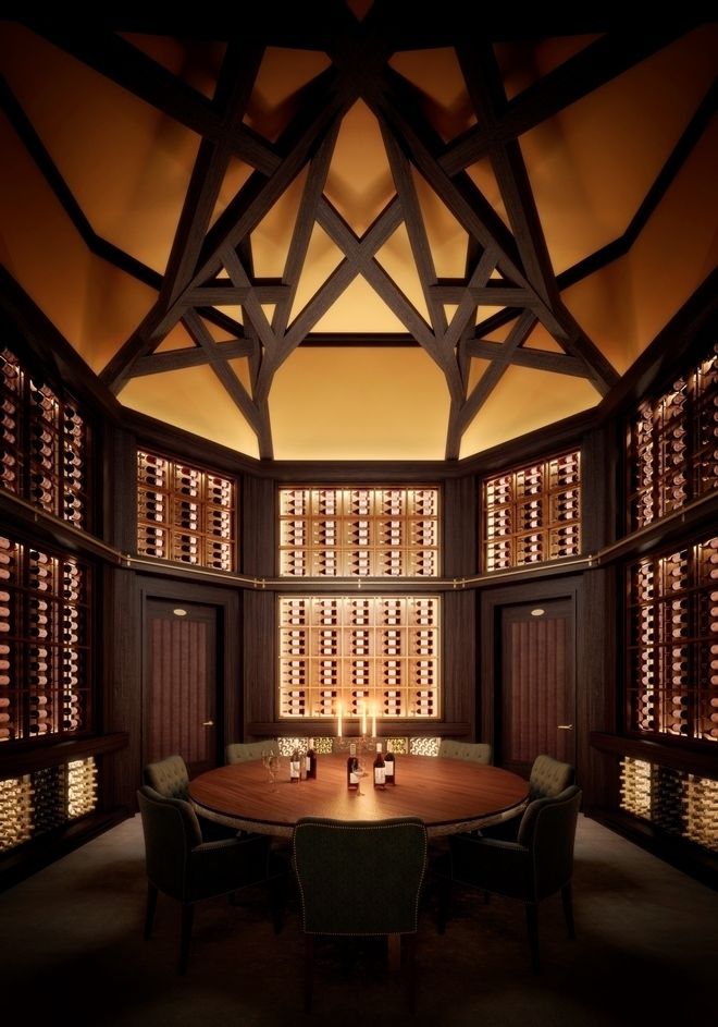 image of nyc luxury building wine room