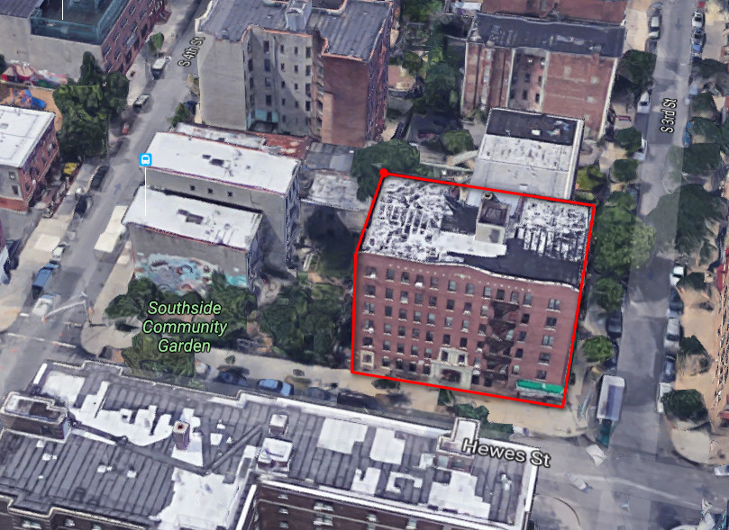 Google map image of 383 Hewes Street in Williamsburg.