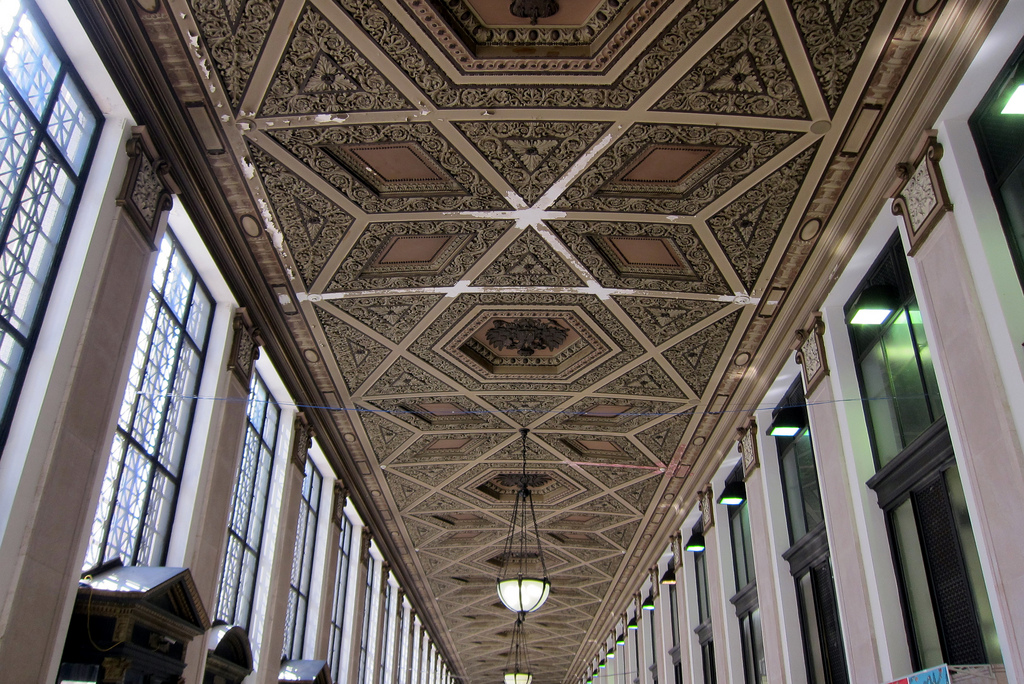 Photo of ceiling of Farley Building Post Office