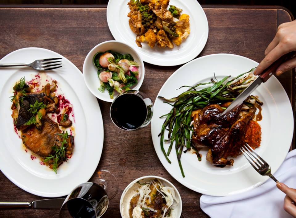 image of thanksgiving dinner at restaurant in nyc