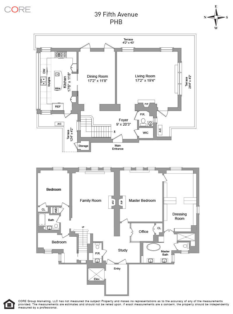 Floor plan of Nate Berkus and Jeremiah Brent's apartment