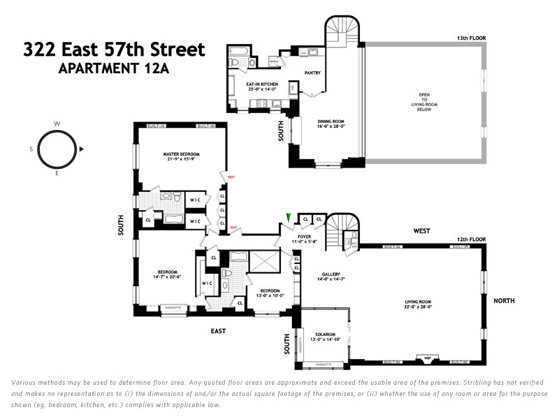 Floor plan of jacob javits apartment