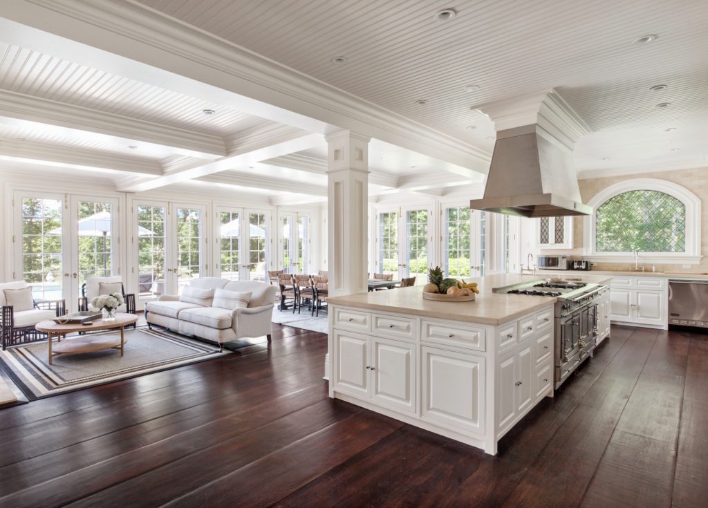kitchen of pond house in the Hamptons