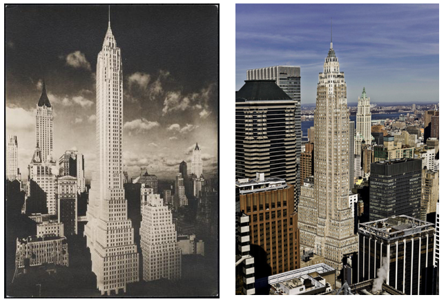 Left: 70 Pine Street, 1932. Source: Museum of the City of New York. Right: 70 Pine Street, 2016.