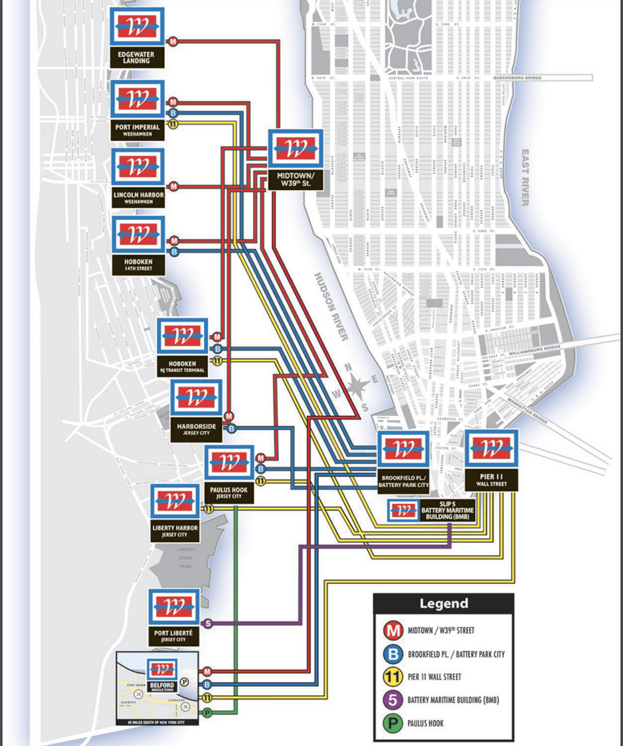 image of ny waterway hudson river ferry routes