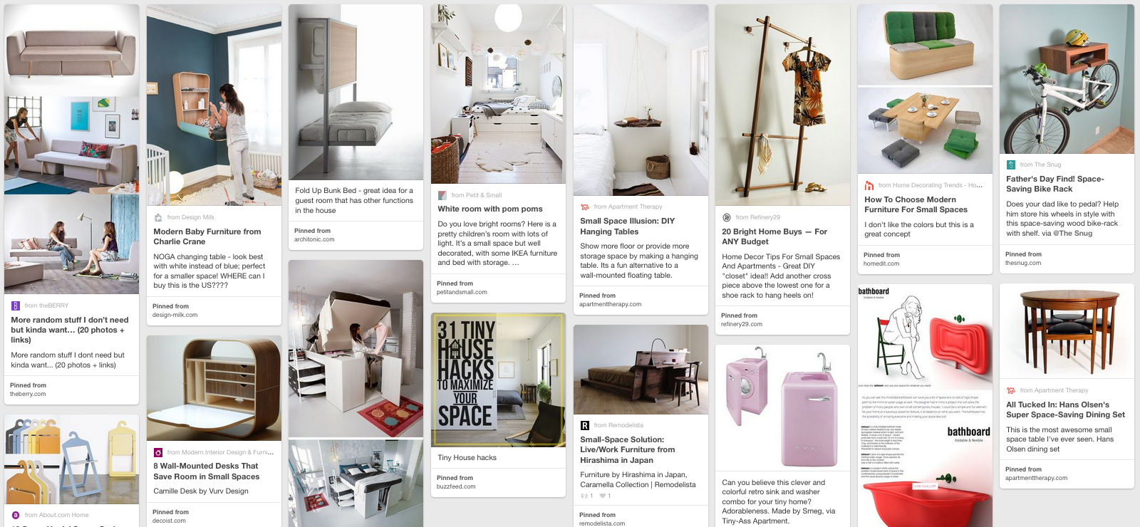 Small Space Furnishings on Pinterest