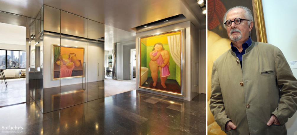 Artist botero and his listing at 900 Park avenue
