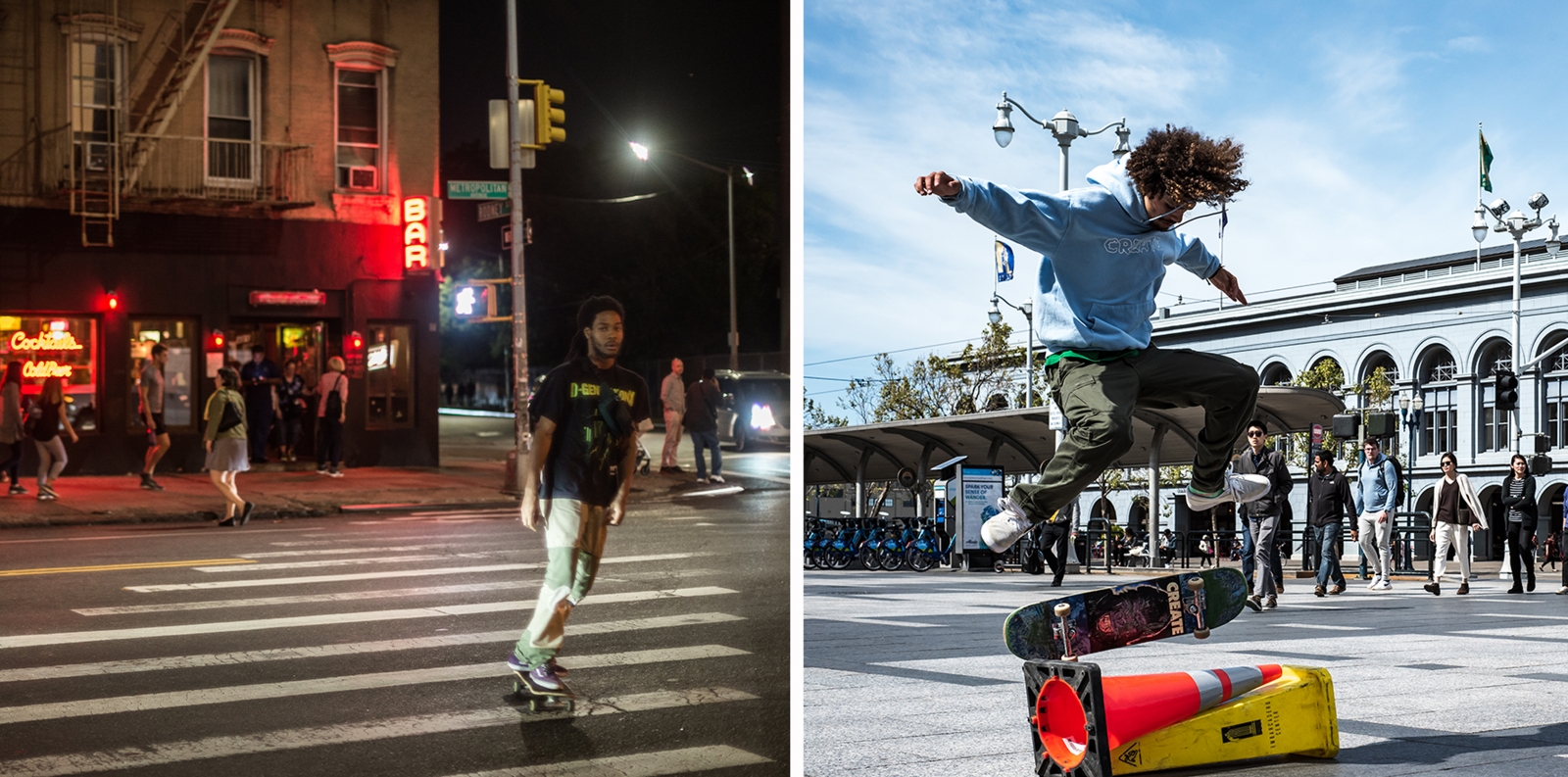 image of brooklyn and san francisco skateboarders