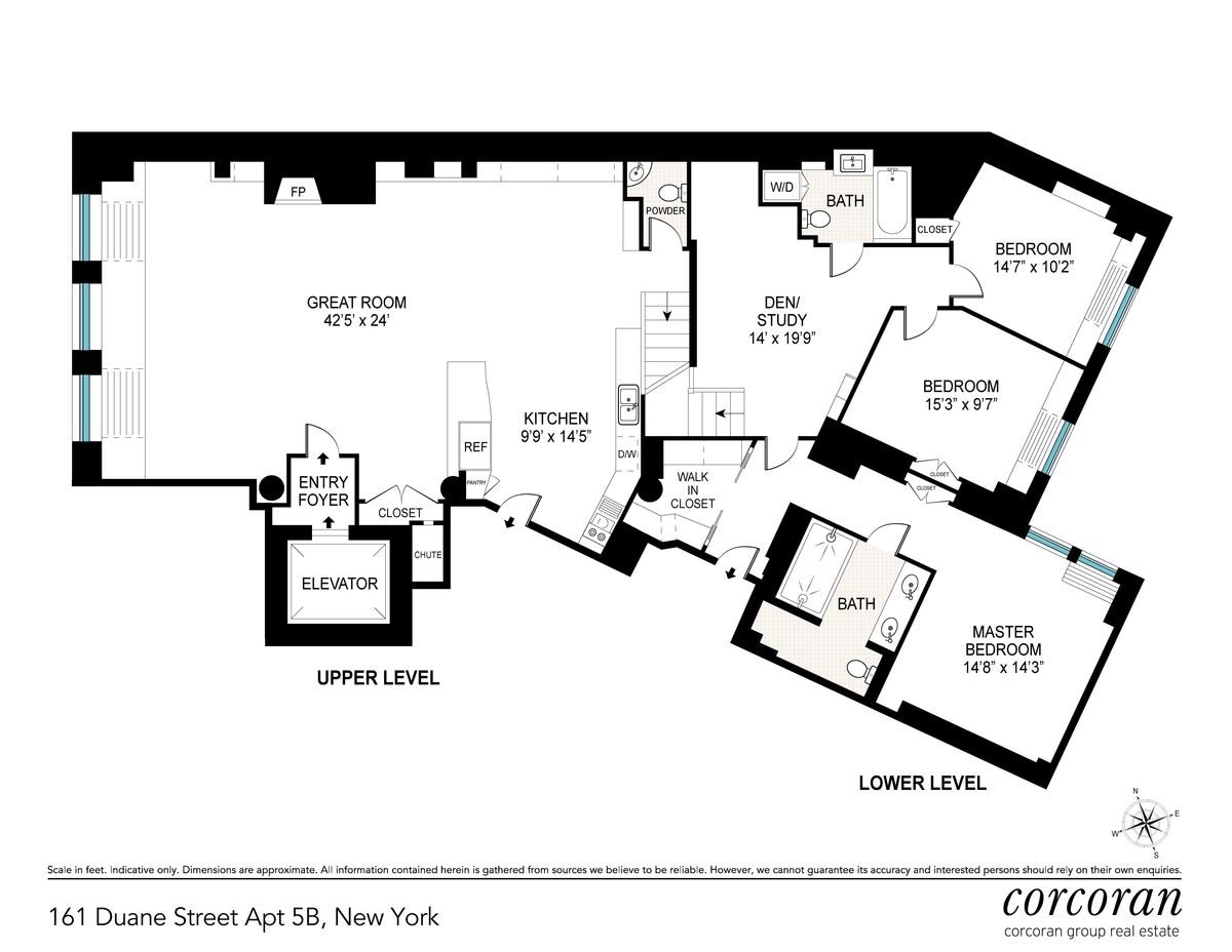 Floor plan of 161 Duane Street