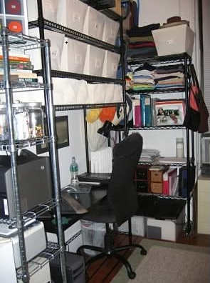Felice Cohen's desk and shelves