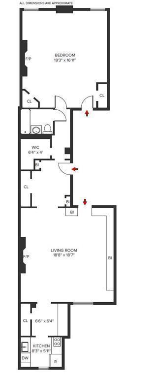 Photo of floor plan of Gloria Steinem's UES apartment