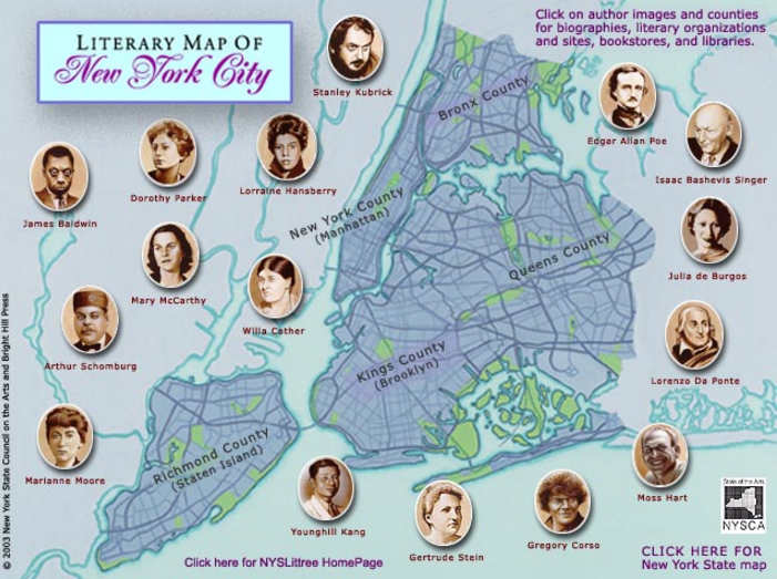 nyc literary map