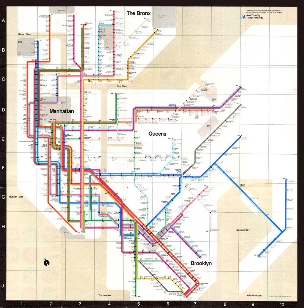 image of Massimo Vignelli's New York City subway map