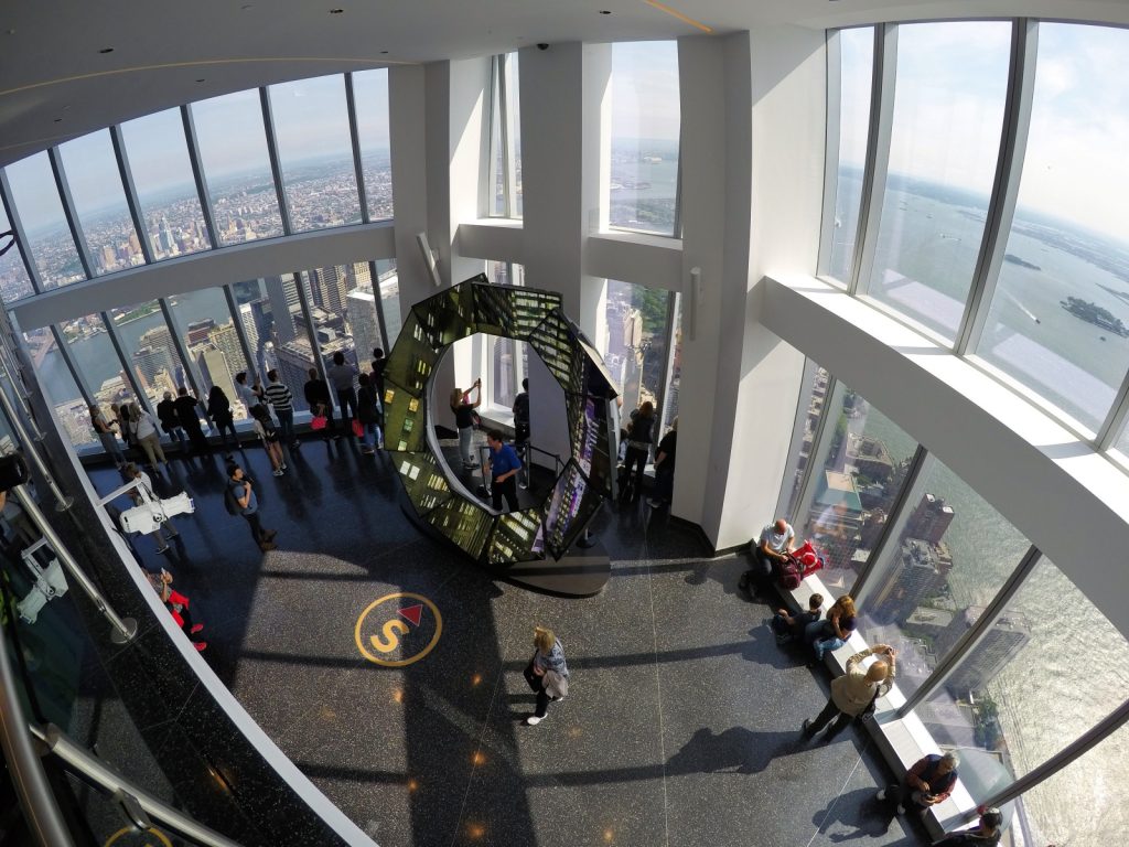 inside the One World Observatory in New York City
