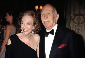 Helen Gurley Brown with her husband, David Brown in 2001.