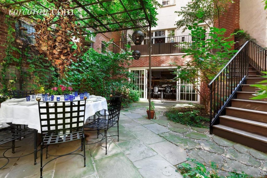 Photo of patio of Meryl Streep's Former Greenwich Village Townhouse