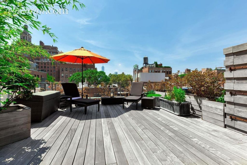 Photo of deck of Meryl Streep's Former Greenwich Village Townhouse