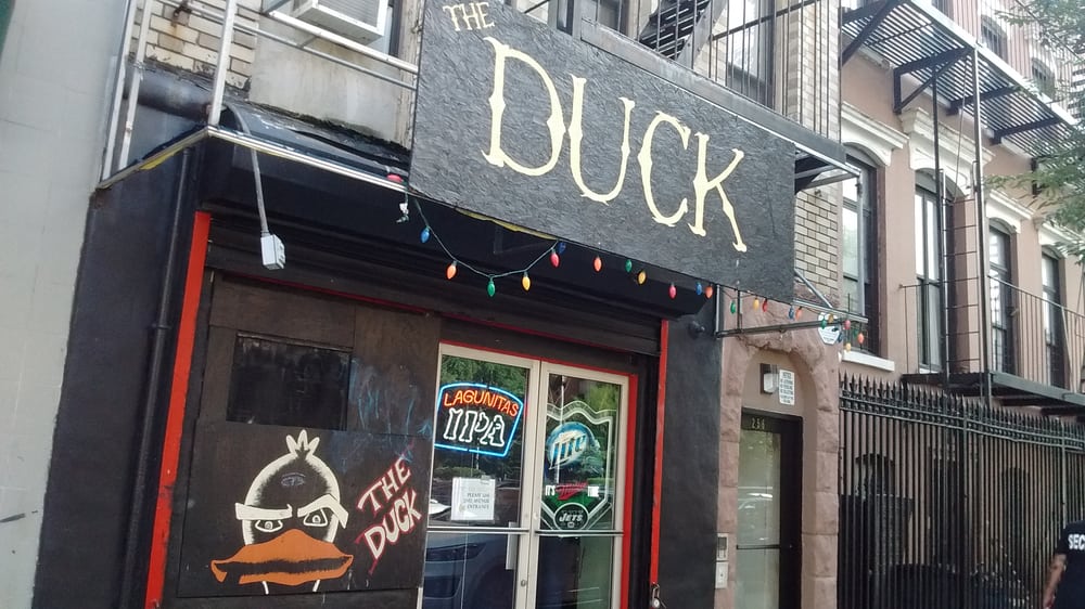 exterior of the Duck bar in East Harlem, New York City