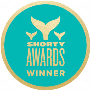 image of shorty awards winner badge