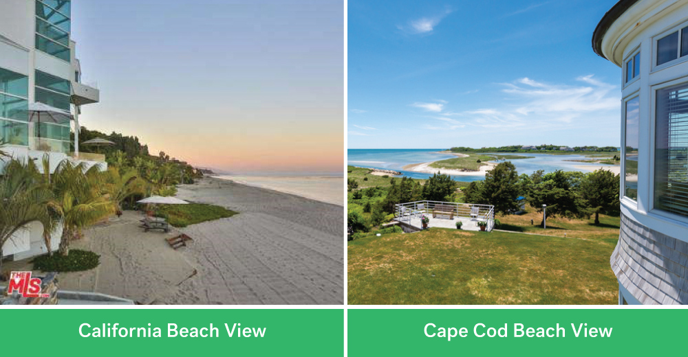 Beach view California vs. Cape Cod