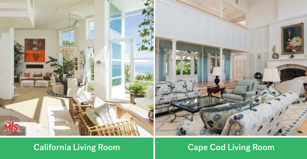 Cape Cod vs. Malibu Living Room