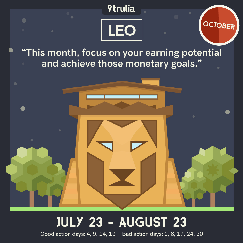 Trulia October Horoscope Leo