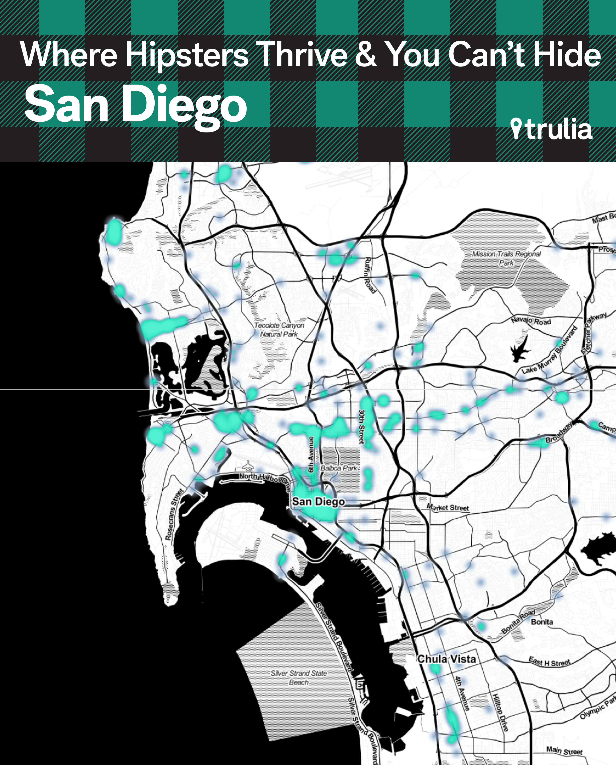 Trulia Hipster Map.San Diego