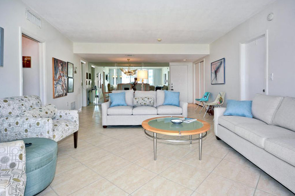 affordable real estate palm beach FL living room