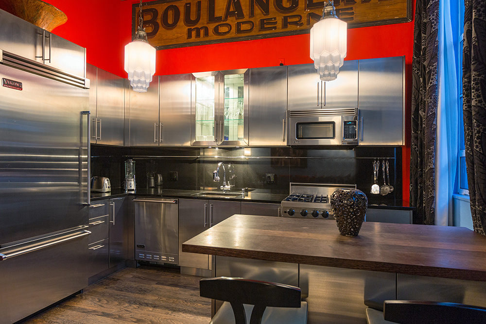 Johnny Depp Los Angeles Penthouses Red Kitchen