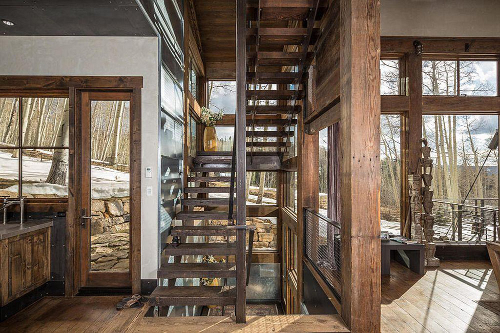 Home for sale in Telluride CO staircase