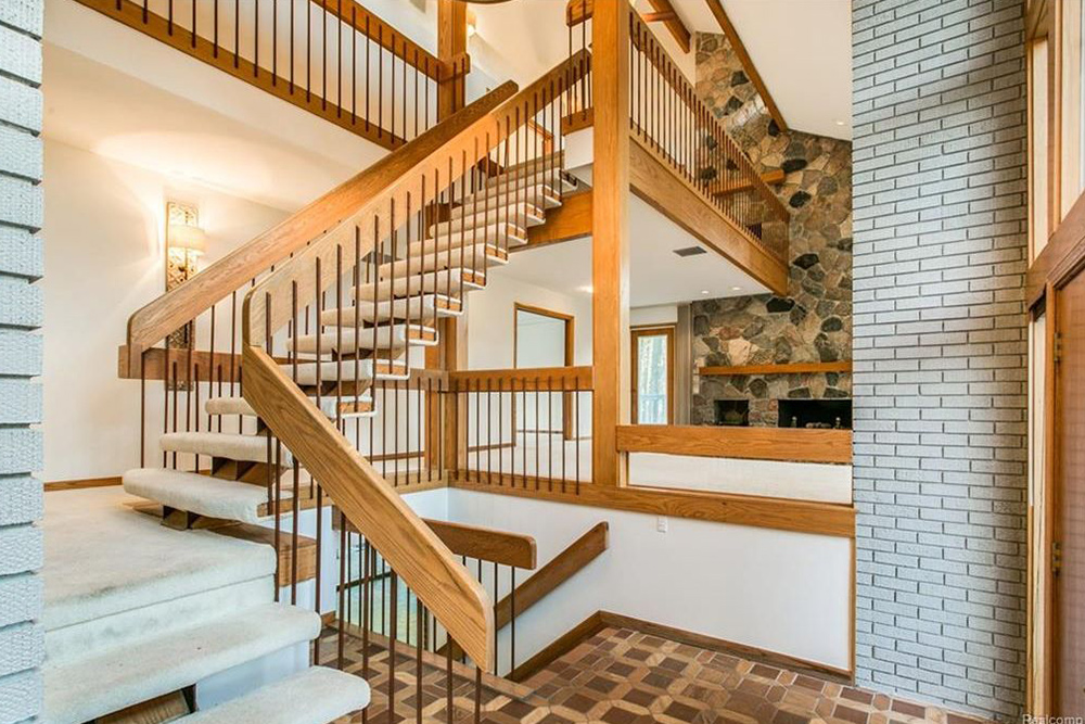architecture styles wooden staircase